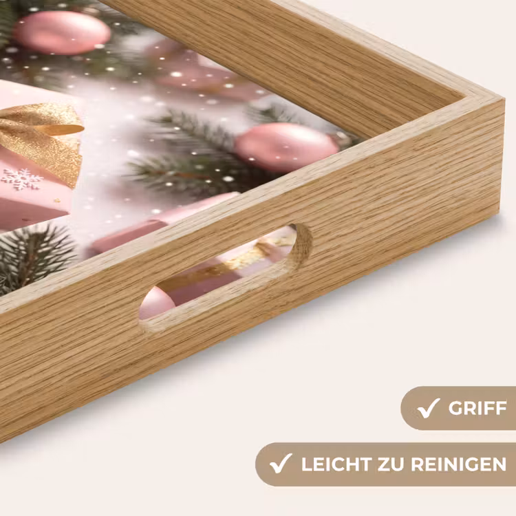 Tablett - Geschenk – Weihnachten – Rosa — 5