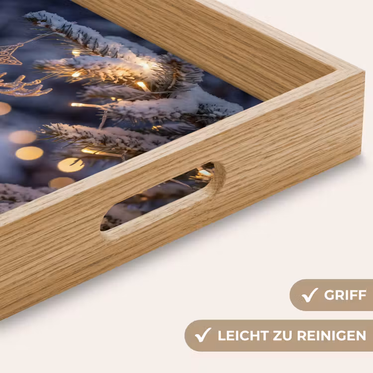 Tablett - Rentier – Weihnachten – Schnee — 5