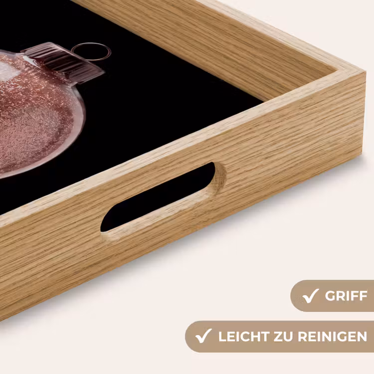 Tablett - Weihnachtskugel – Roségold – Weihnachten — 5