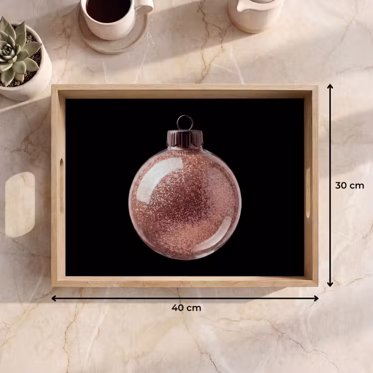 Tablett - Weihnachtskugel – Roségold – Weihnachten — 9