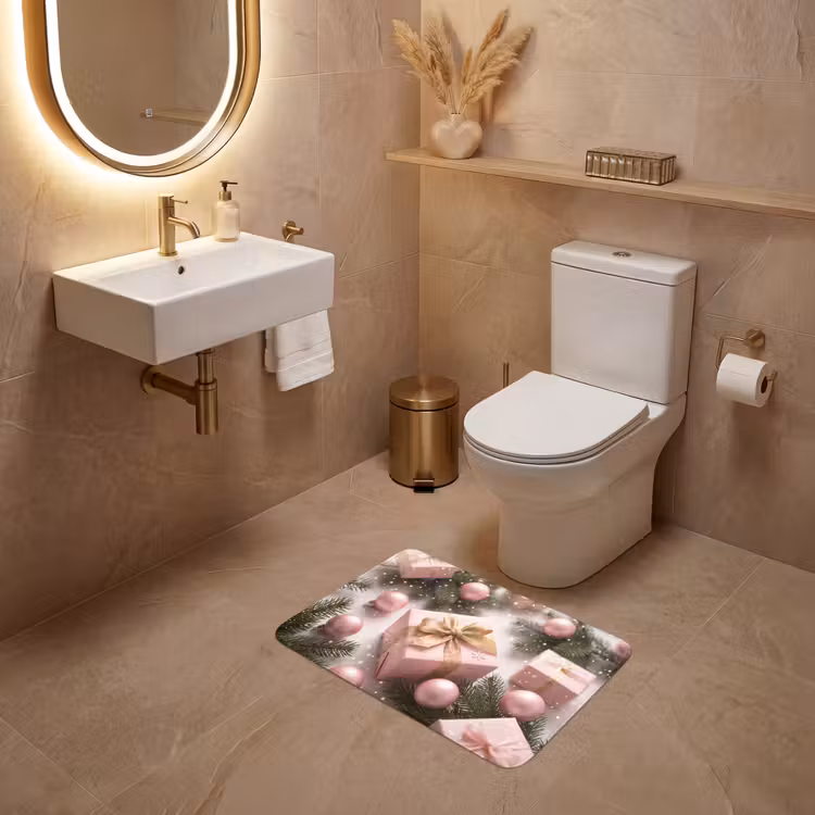 WC Vorleger - Geschenk – Weihnachten – Rosa — 4