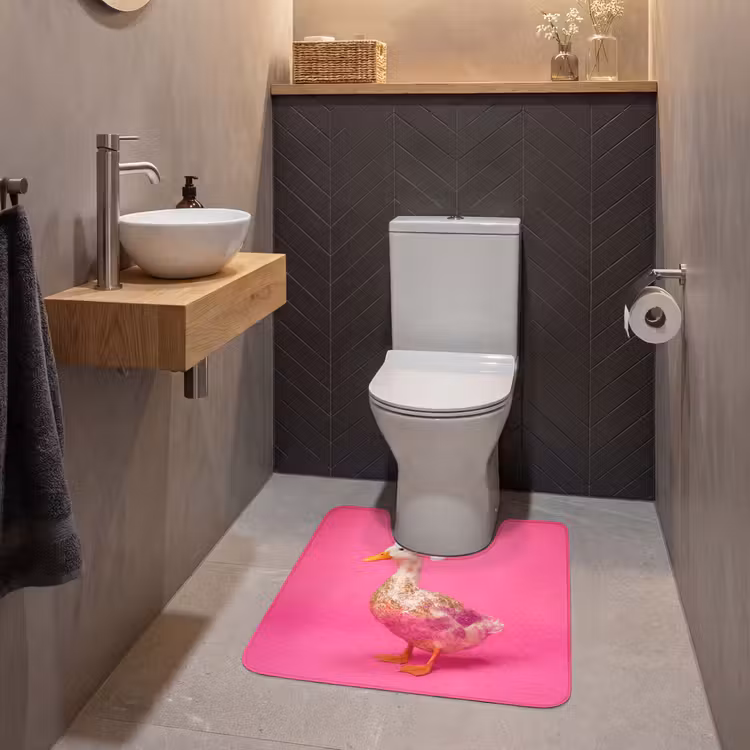WC Vorleger - Vogel – Weihnachten – Rosa — 2