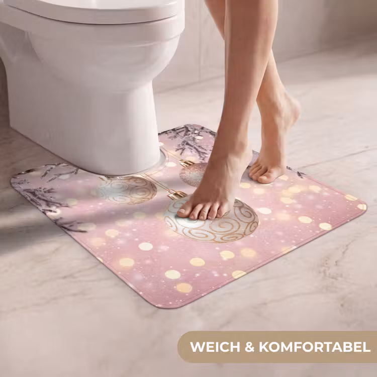 WC Vorleger - Weihnachtskugel – Rosa – Winter — 5