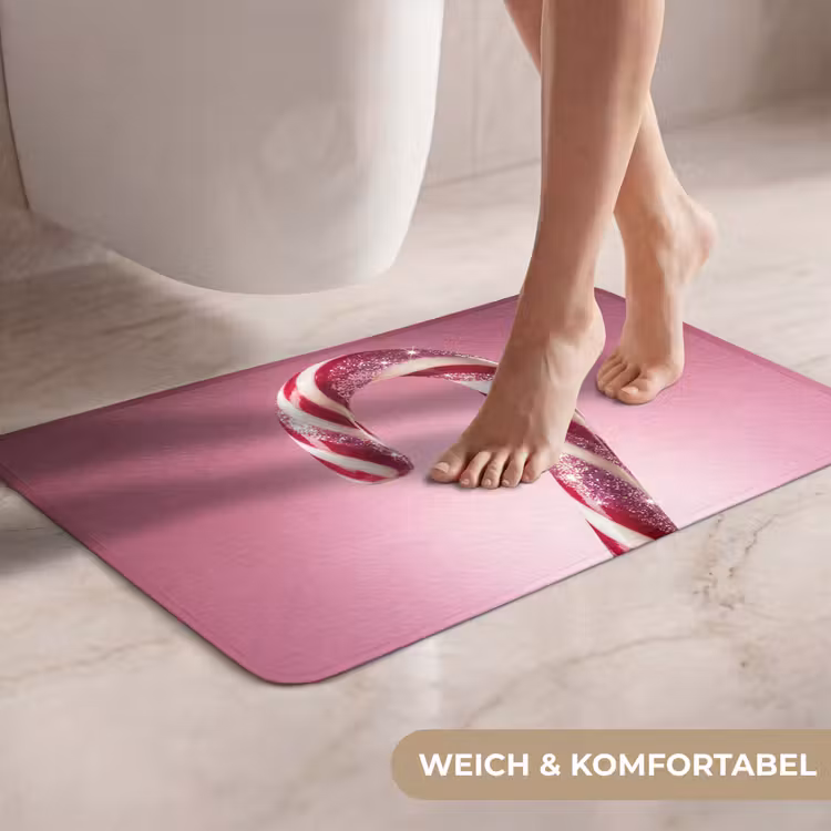 WC Vorleger - Zuckerstange – Glitzernd – Rosa — 7
