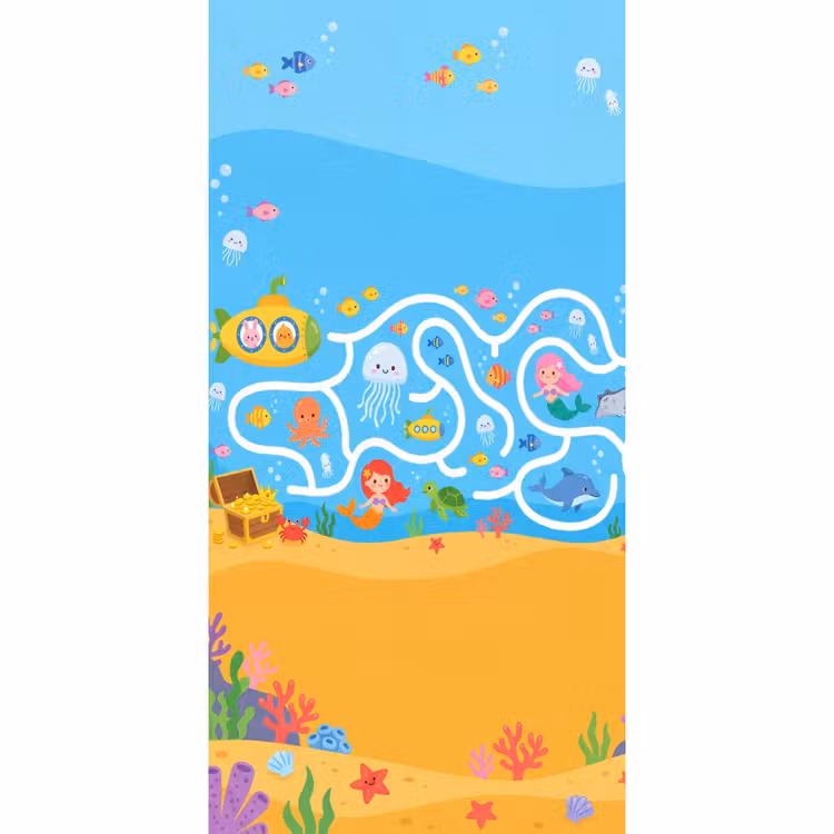 Tapete - Meer – Tiere – Cartoon — 2
