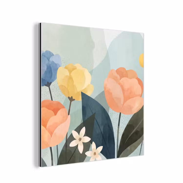 Alu-Dibond-Bild - Blumen – Abstrakt – Farbenfroh — 1