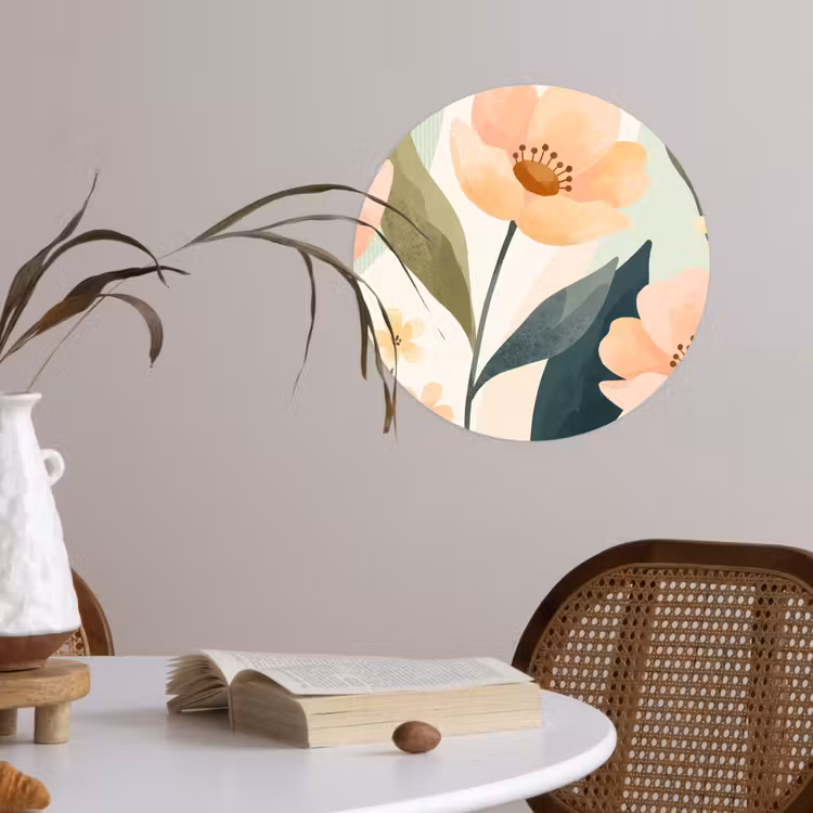 Runde Tapete - Blumen – Natur – Abstrakt — 4