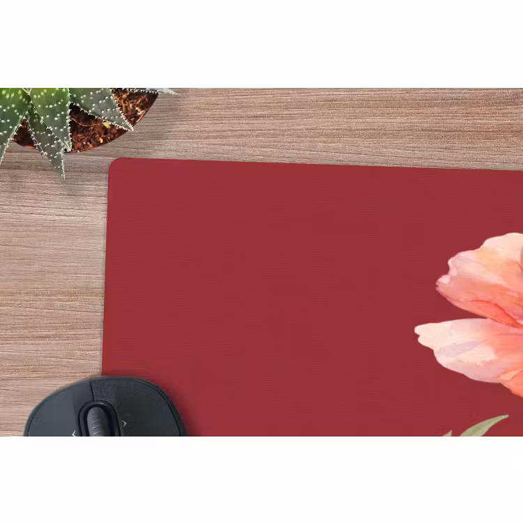 Mauspad - Blumen – Aquarell – Rot — 5