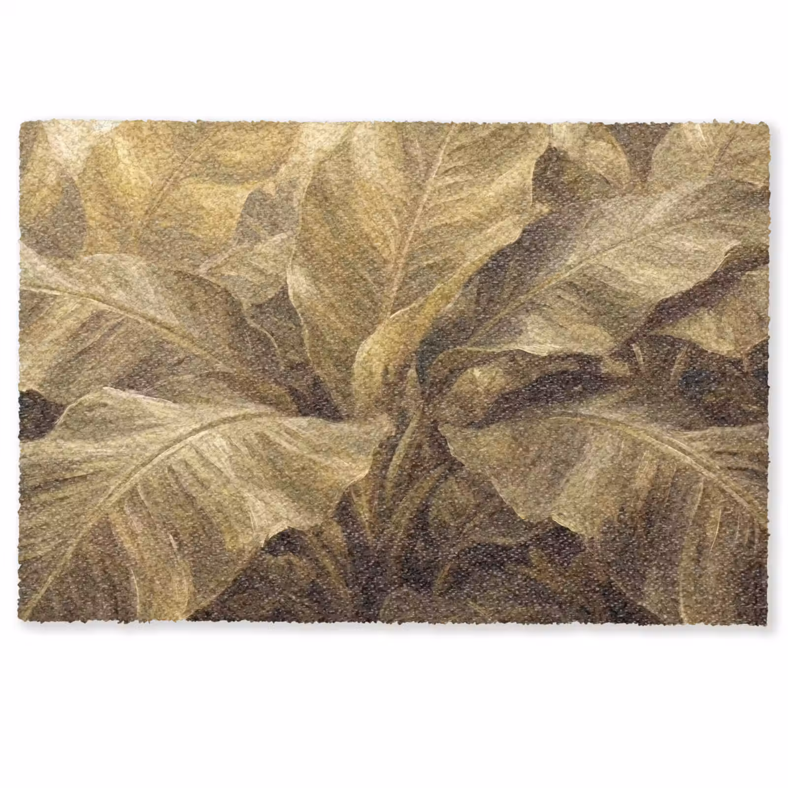 Fußmatte - Blätter – Tropisch – Gold — 1