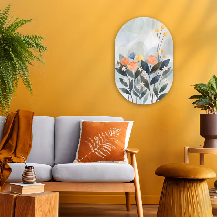 Forexbild Oval - Blumen – Abstrakt – Farbenfroh — 2