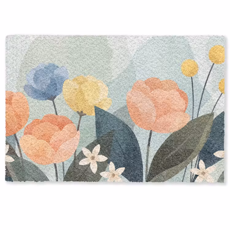 Fußmatte - Blumen – Abstrakt – Farbenfroh — 1
