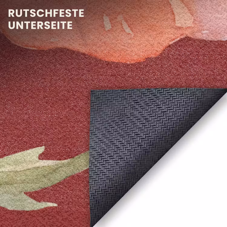 Fußmatte - Blumen – Aquarell – Rot — 6