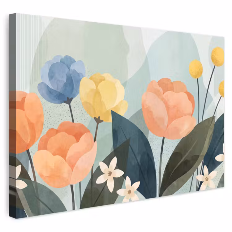 Outdoor Leinwand - Blumen – Abstrakt – Farbenfroh — 1