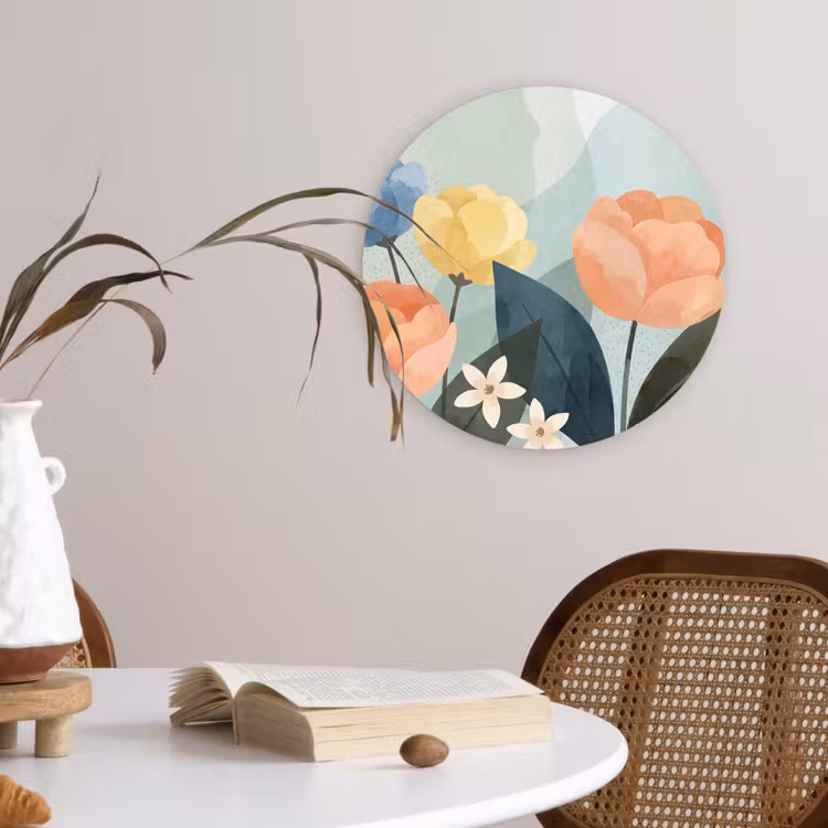 Forexbild Rund - Blumen – Abstrakt – Farbenfroh — 4