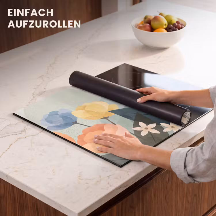 Herdabdeckplatte - Blumen – Abstrakt – Farbenfroh — 7