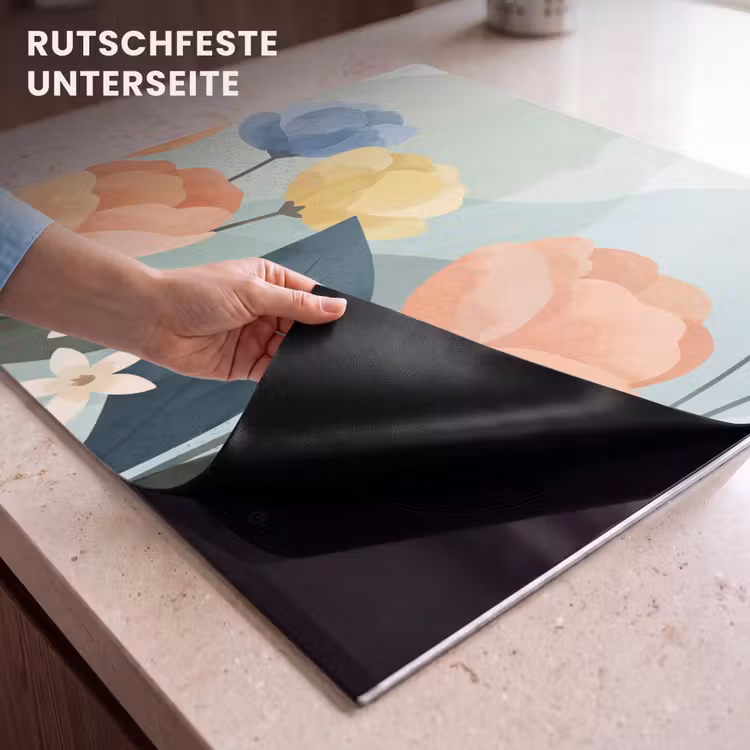 Herdabdeckplatte - Blumen – Abstrakt – Farbenfroh — 9