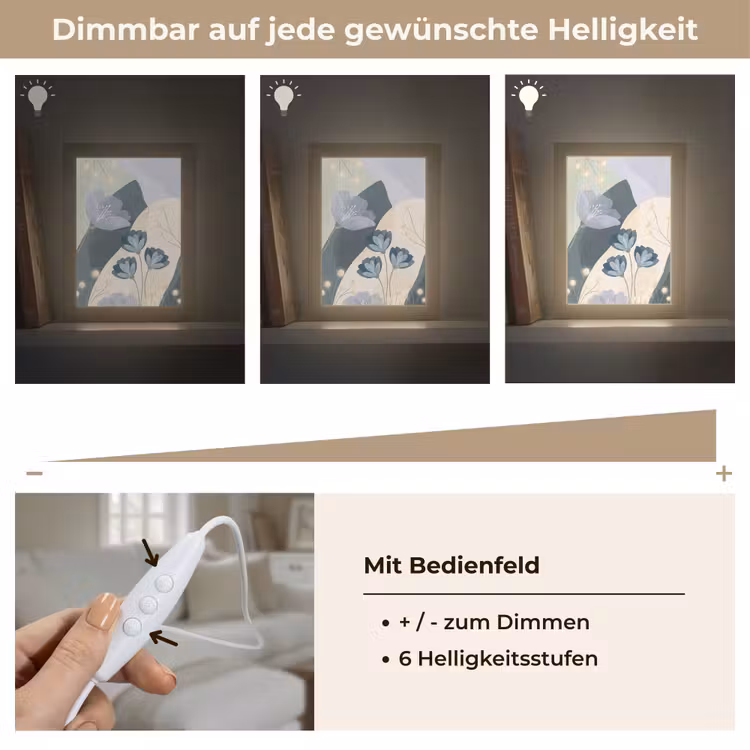 Personalisierte Lightbox - Blumen – Abstrakt – Blau — 8