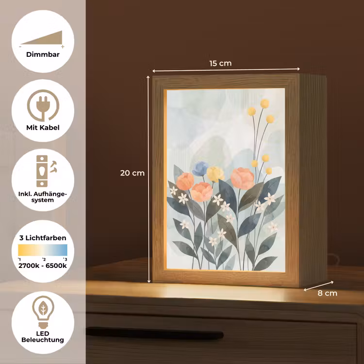 Personalisierte Lightbox - Blumen – Abstrakt – Farbenfroh — 6