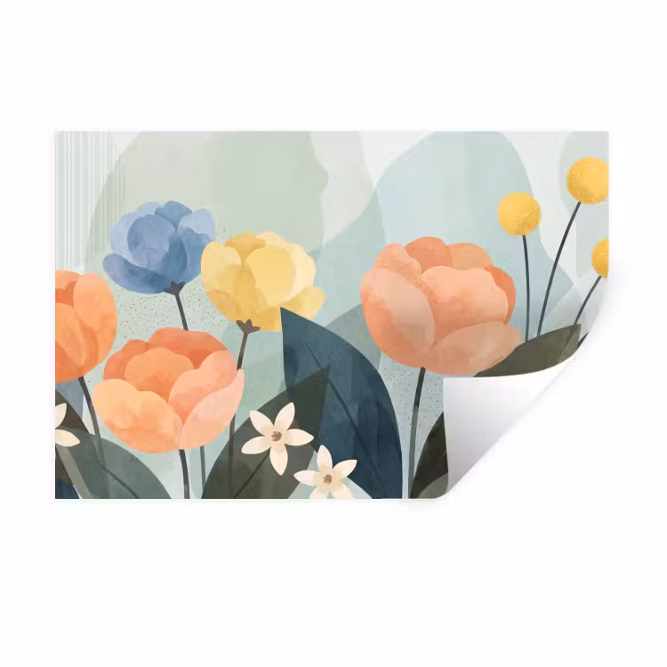 Wandtattoo – Blumen – Abstrakt – Farbenfroh — 1