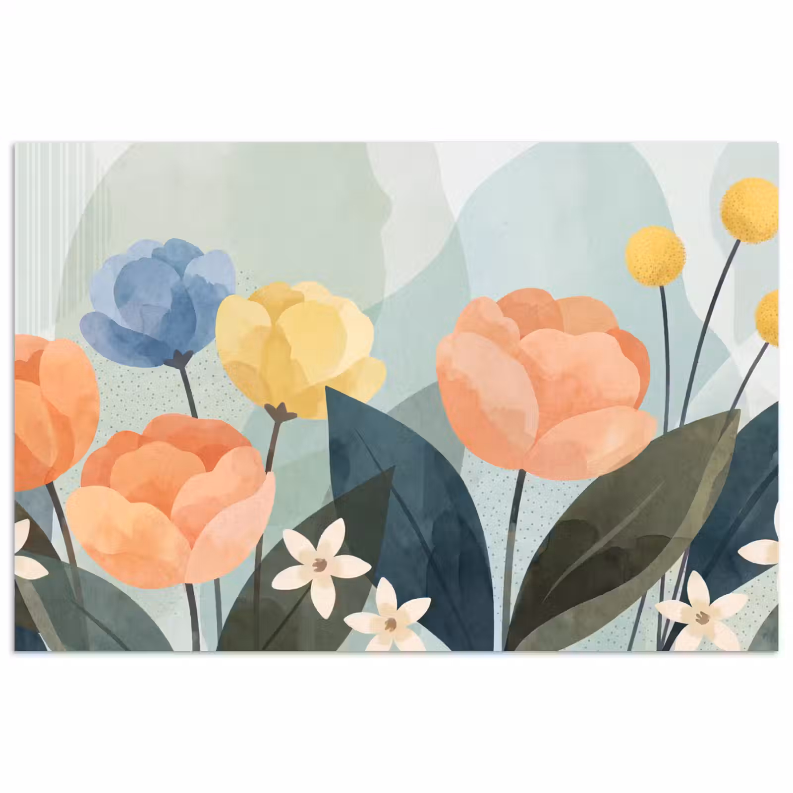 Poster - Blumen – Abstrakt – Farbenfroh — 1