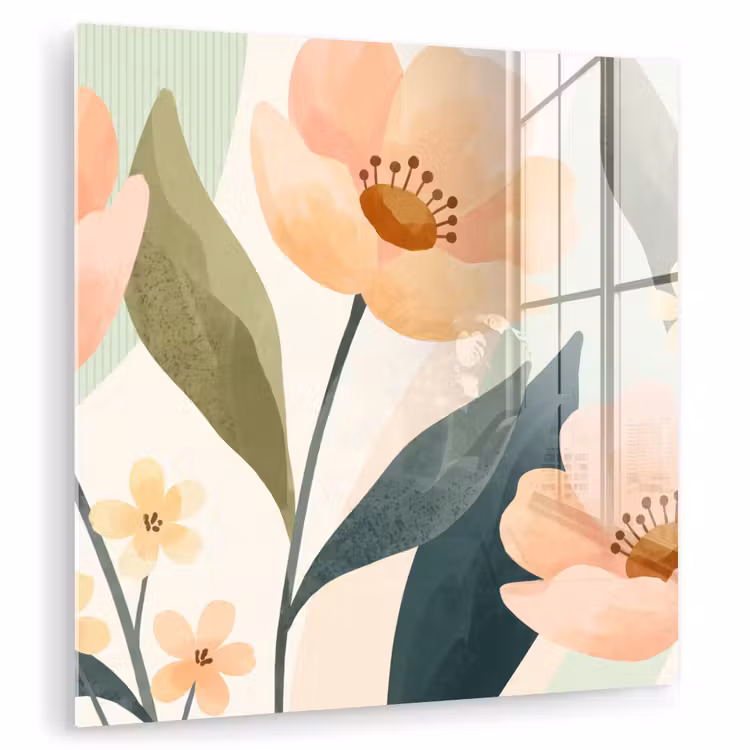 Glasbild - Blumen – Natur – Abstrakt — 1