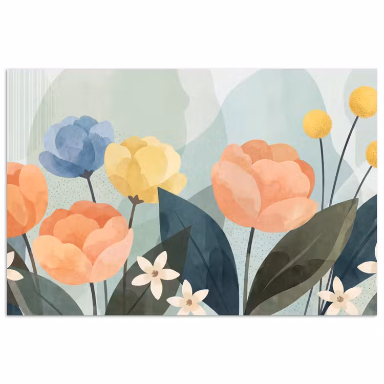 Poster - Blumen – Abstrakt – Farbenfroh — 1