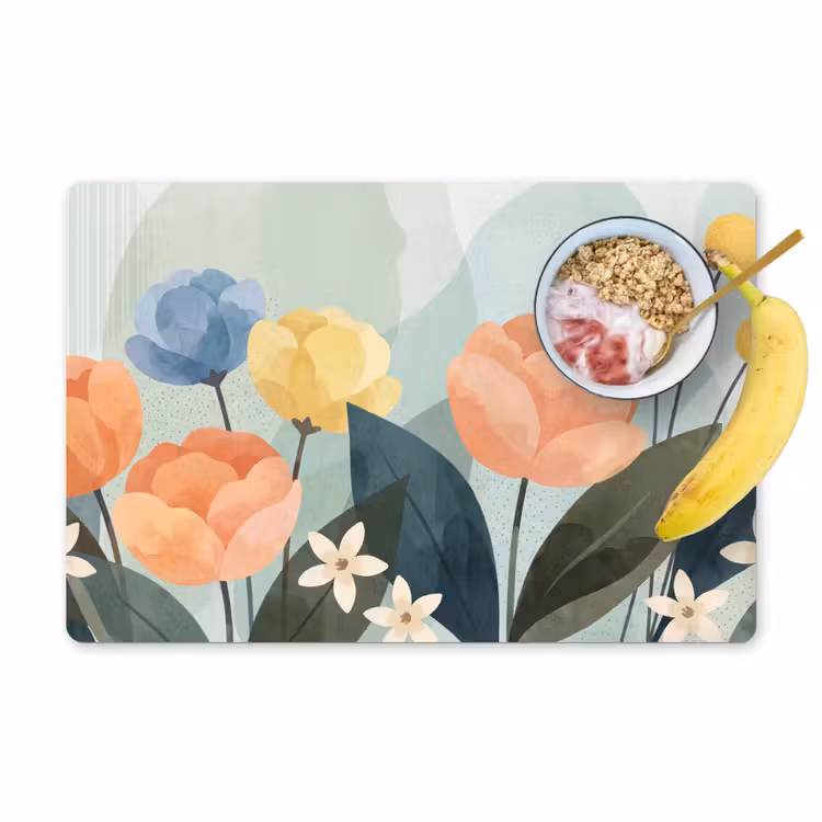 Tischset - 6 Stück - Blumen – Abstrakt – Farbenfroh — 1