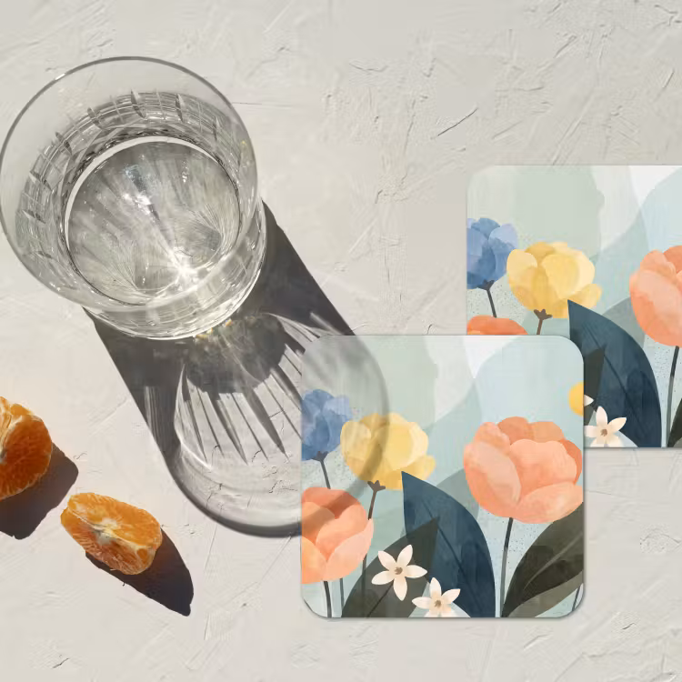 Untersetzer - Blumen – Abstrakt – Farbenfroh — 2