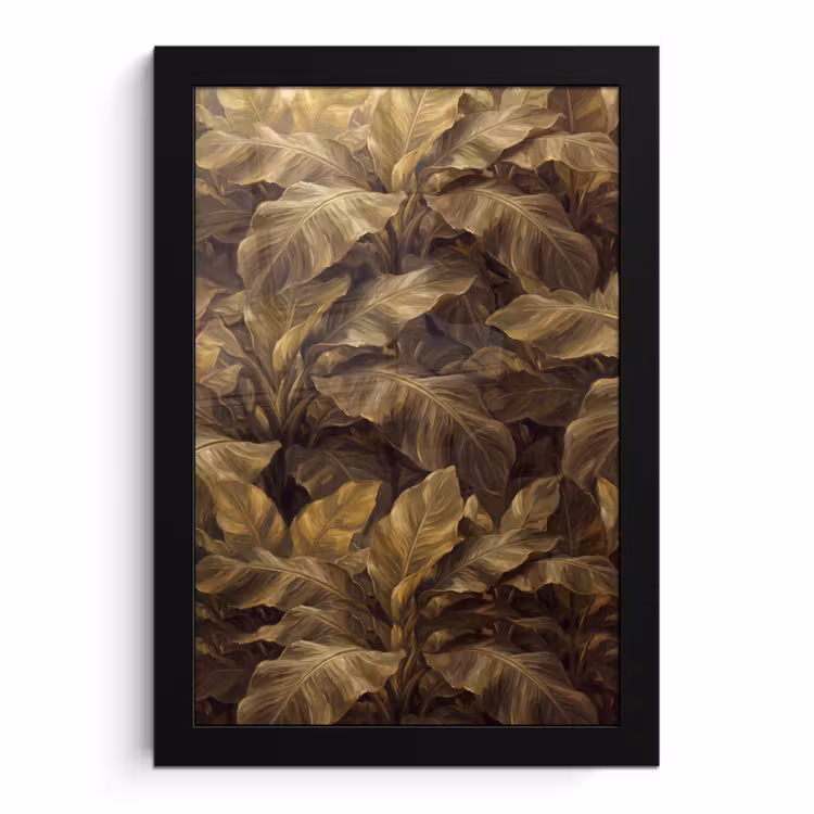 Bilder mit Rahmen - Blätter – Tropisch – Gold — 1