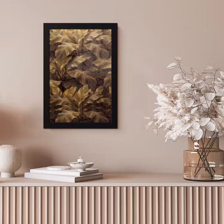 Bilder mit Rahmen - Blätter – Tropisch – Gold — 4