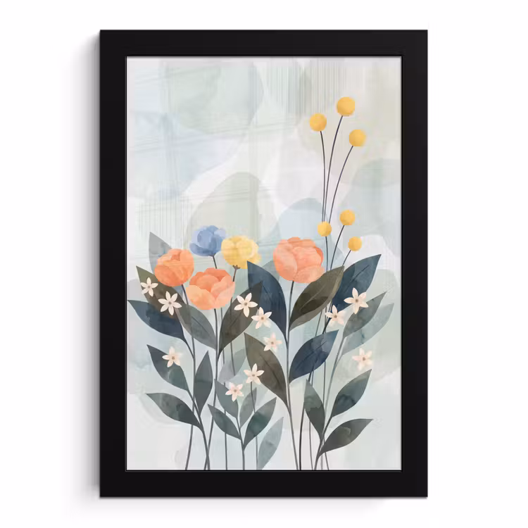 Bilder mit Rahmen - Blumen – Abstrakt – Farbenfroh — 1