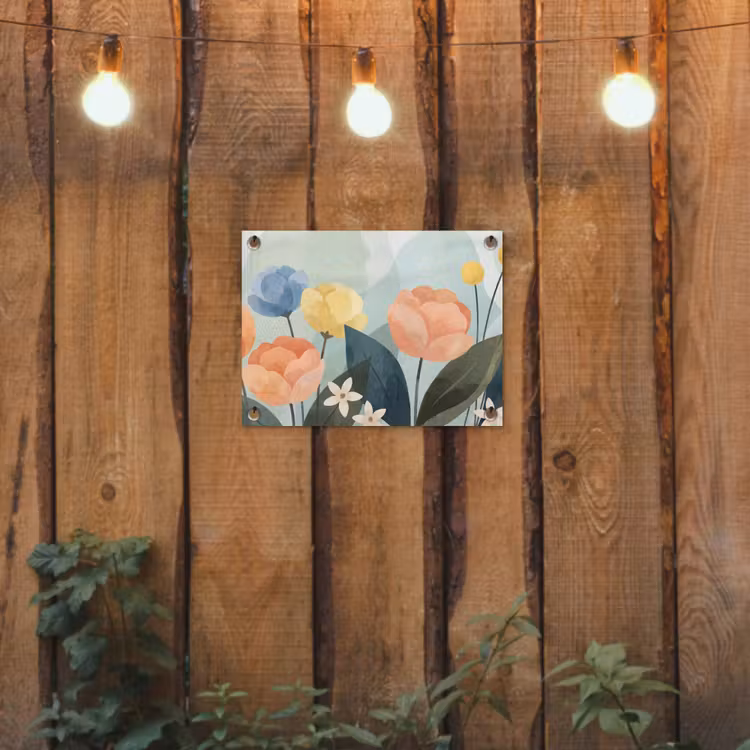 Gartenposter - Blumen – Abstrakt – Farbenfroh — 2