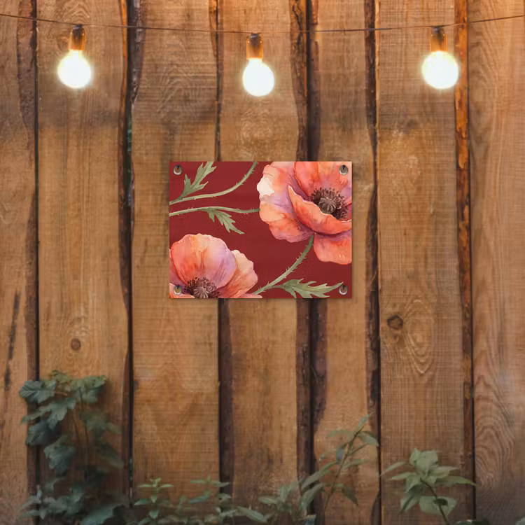 Gartenposter - Blumen – Aquarell – Rot — 2