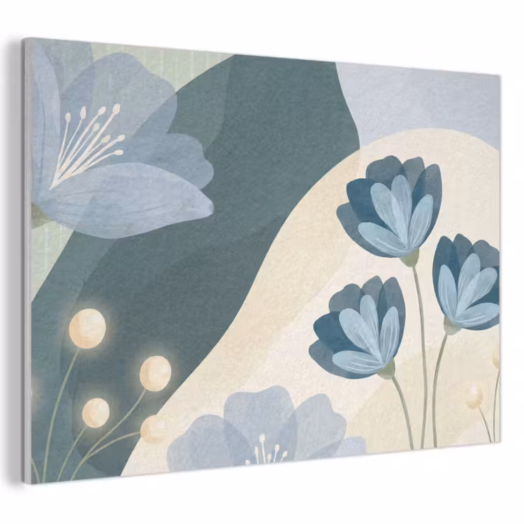 Akustikbild - Blumen – Abstrakt – Blau — 1