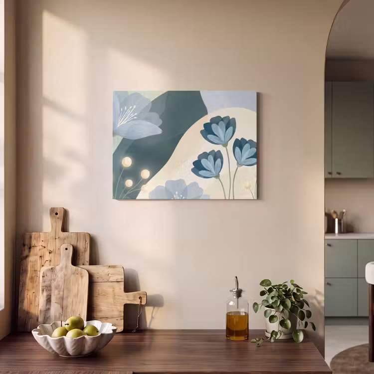 Akustikbild - Blumen – Abstrakt – Blau — 4