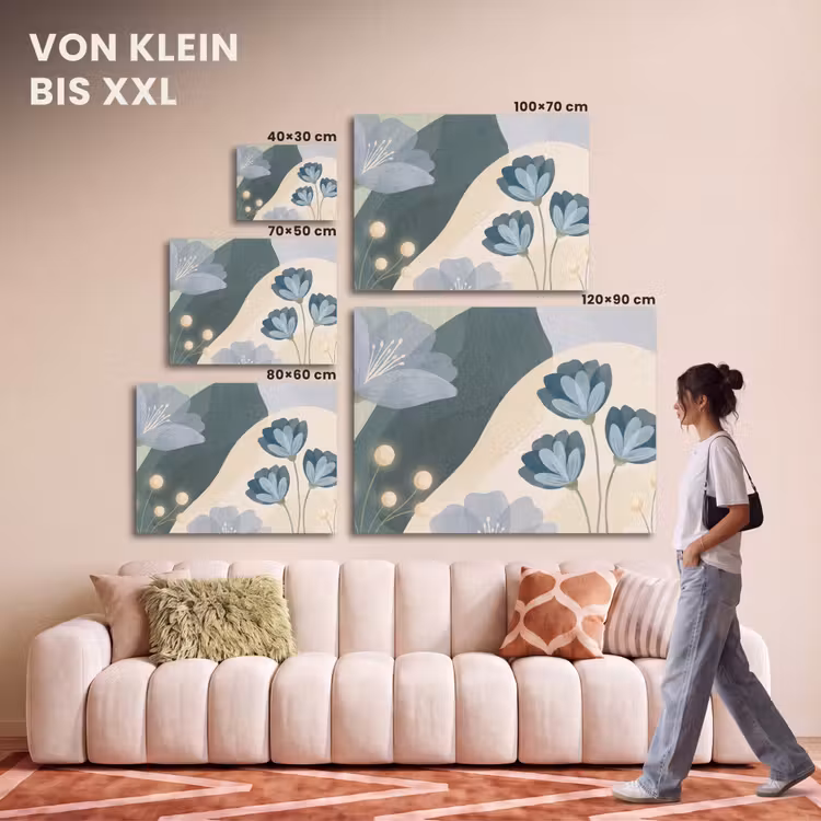 Akustikbild - Blumen – Abstrakt – Blau — 7