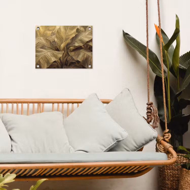 Gartenposter - Blätter – Tropisch – Gold — 4
