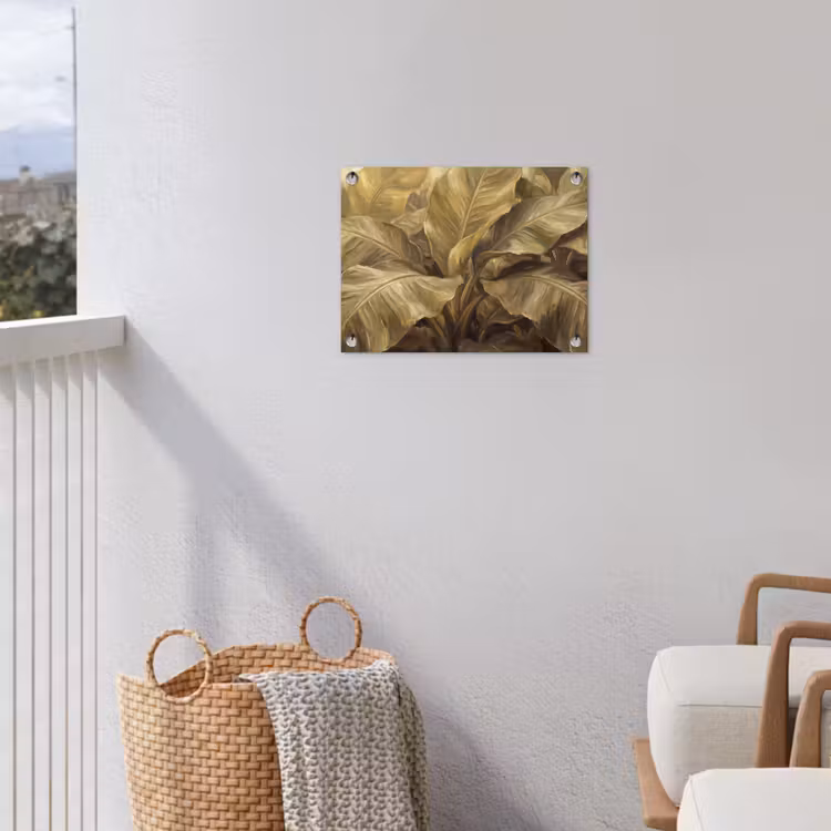 Gartenposter - Blätter – Tropisch – Gold — 5