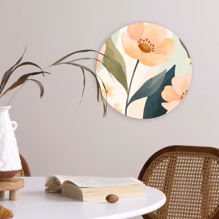 Glasbild Rund - Blumen – Natur – Abstrakt — 4