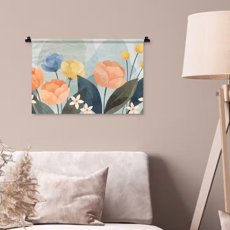 Wandteppich - Blumen – Abstrakt – Farbenfroh — 2