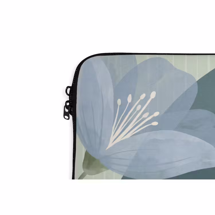 Laptop hülle - Blumen – Abstrakt – Blau — 5