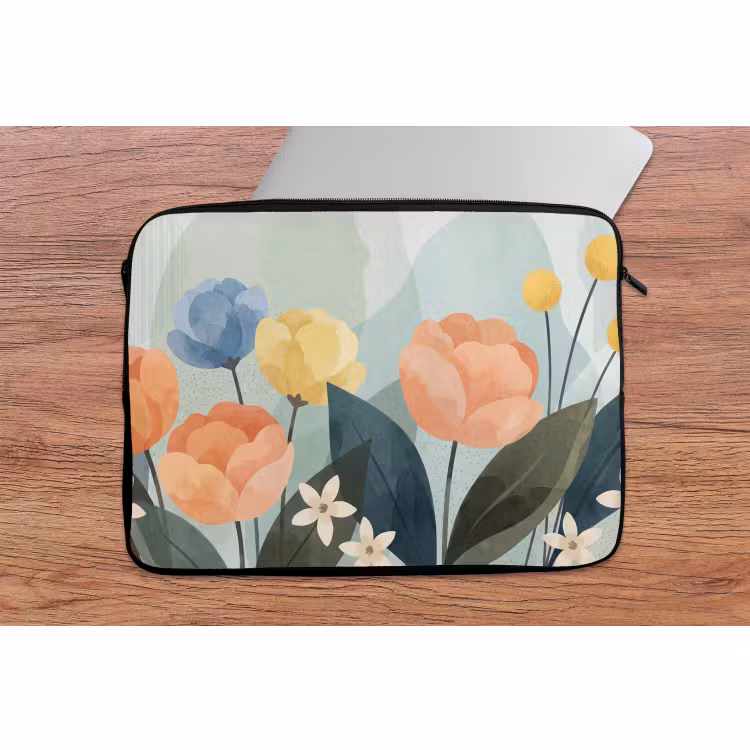 Laptop hülle - Blumen – Abstrakt – Farbenfroh — 2
