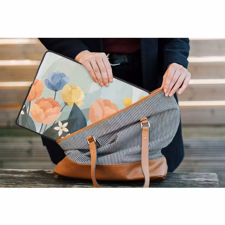 Laptop hülle - Blumen – Abstrakt – Farbenfroh — 4