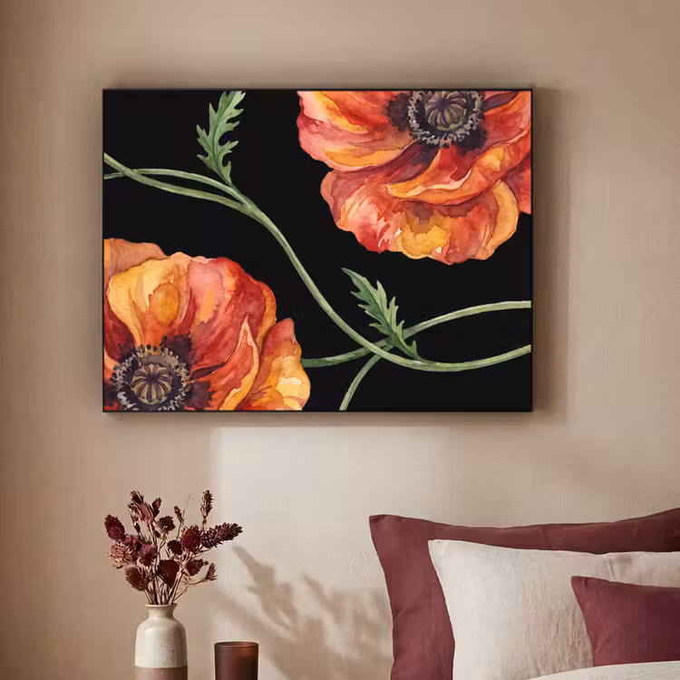 Art Frame - Blumen – Aquarell – Schwarz — 2