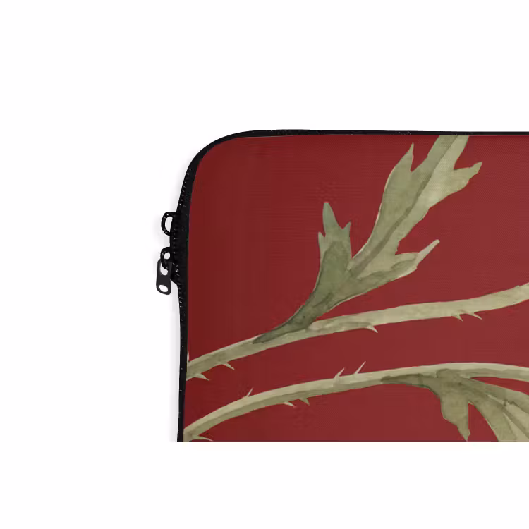 Laptop hülle - Blumen – Aquarell – Rot — 5
