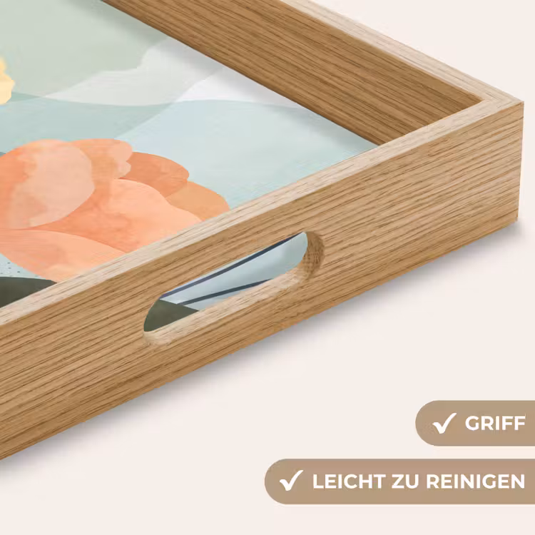 Tablett - Blumen – Abstrakt – Farbenfroh — 5