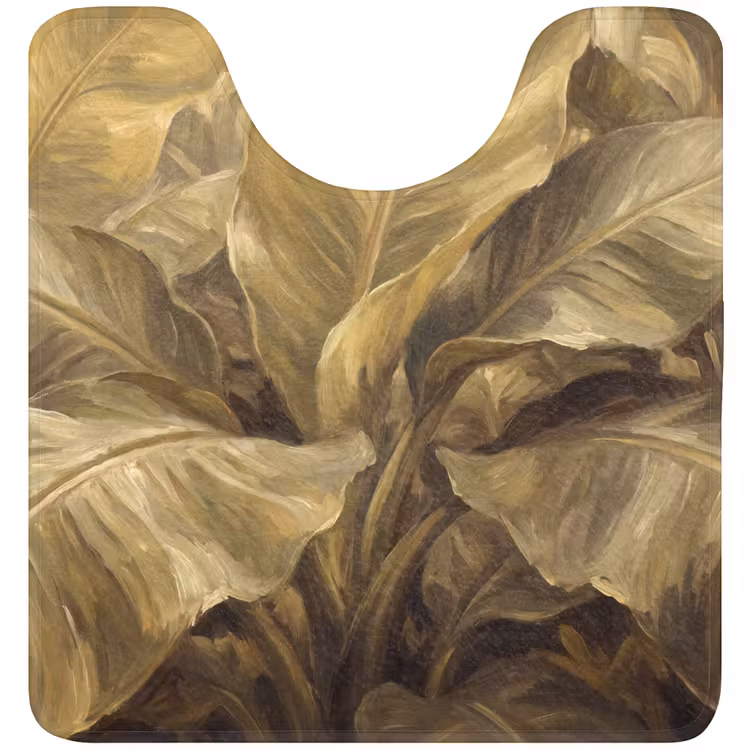 WC Vorleger - Blätter – Tropisch – Gold — 1