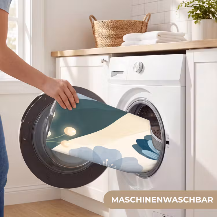WC Vorleger - Blumen – Abstrakt – Blau — 7