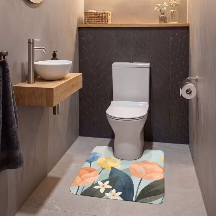 WC Vorleger - Blumen – Abstrakt – Farbenfroh — 2