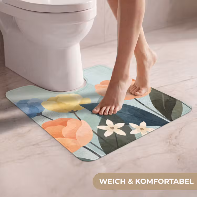 WC Vorleger - Blumen – Abstrakt – Farbenfroh — 5